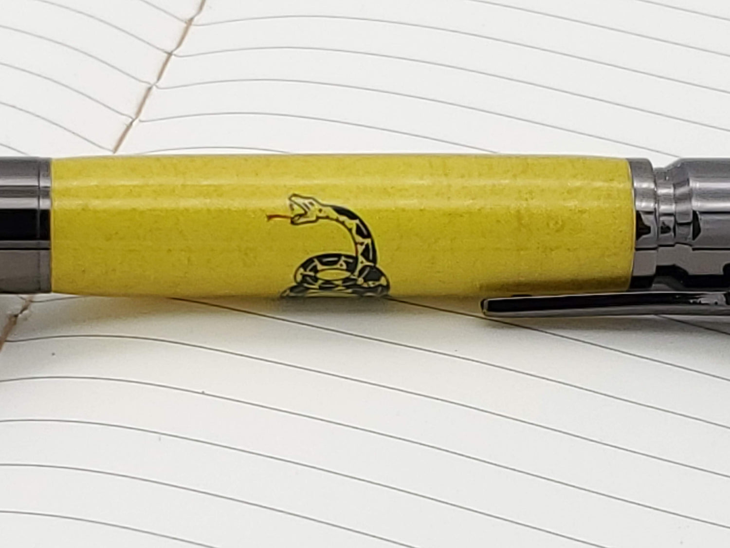 "Don't Tread on Me" 30 Cal Bolt Action Ballpoint Pen Matte Black image 0