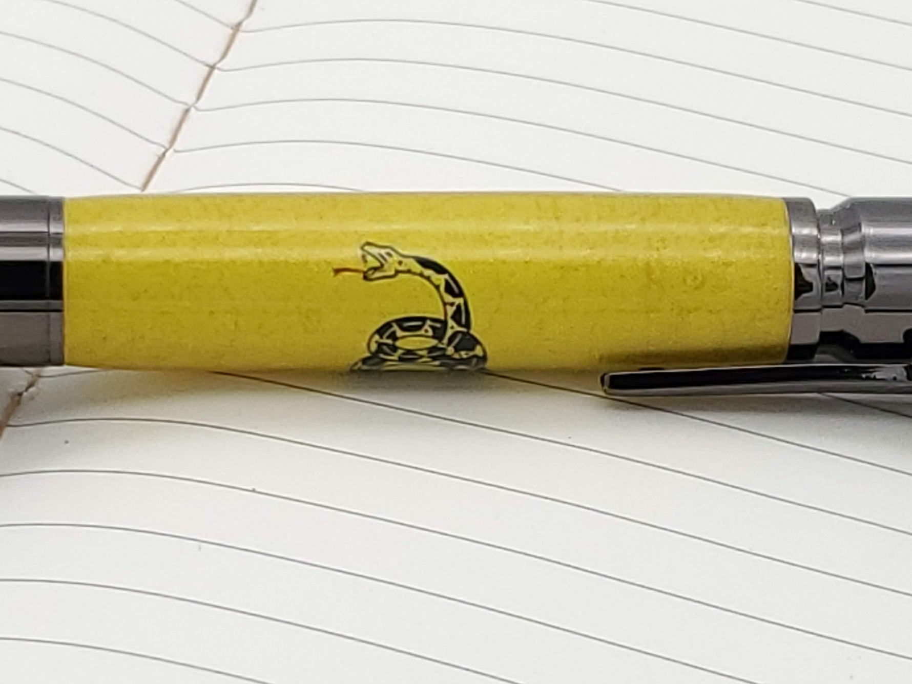 "Don't Tread on Me" 30 Cal Bolt Action Ballpoint Pen Matte Black image 0