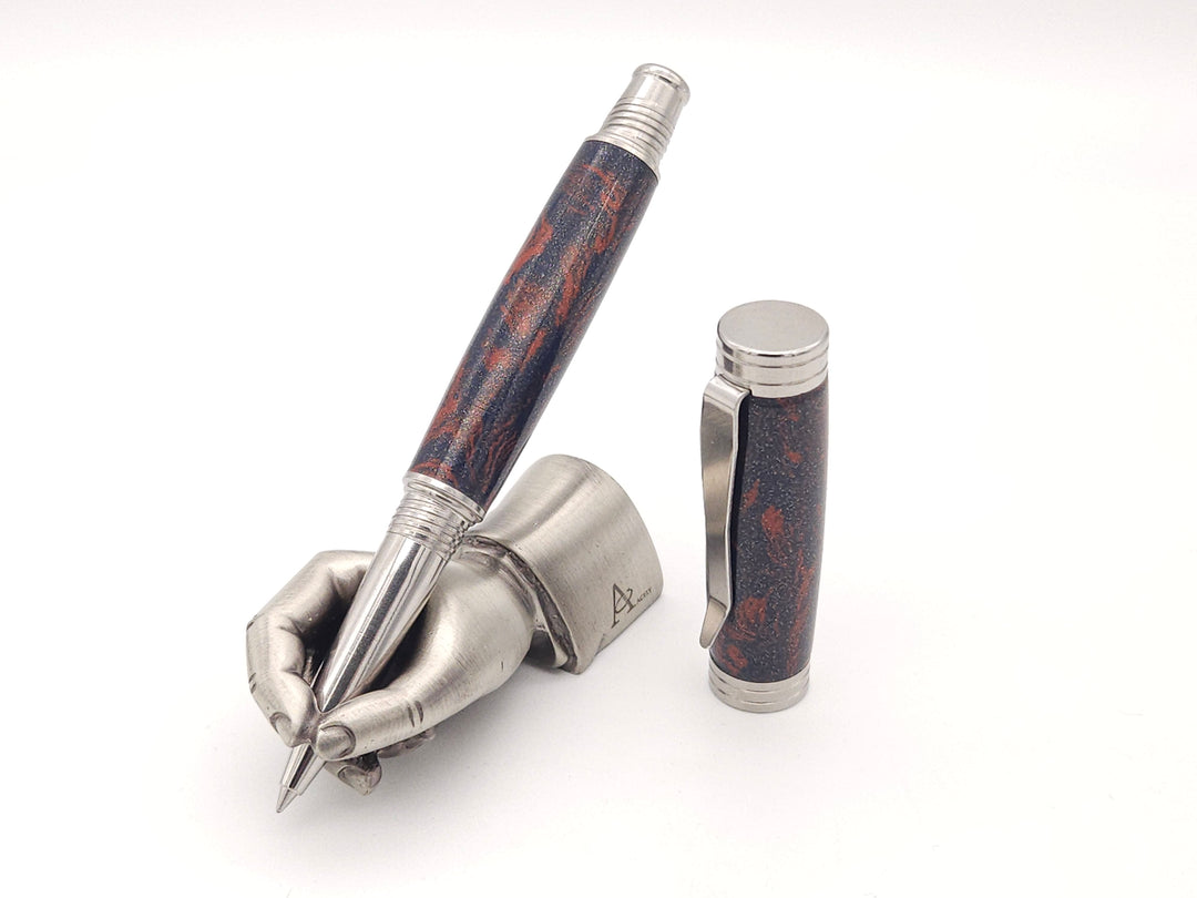 Blue Steel & Copper M3 Desire Rollerball Pen image 1