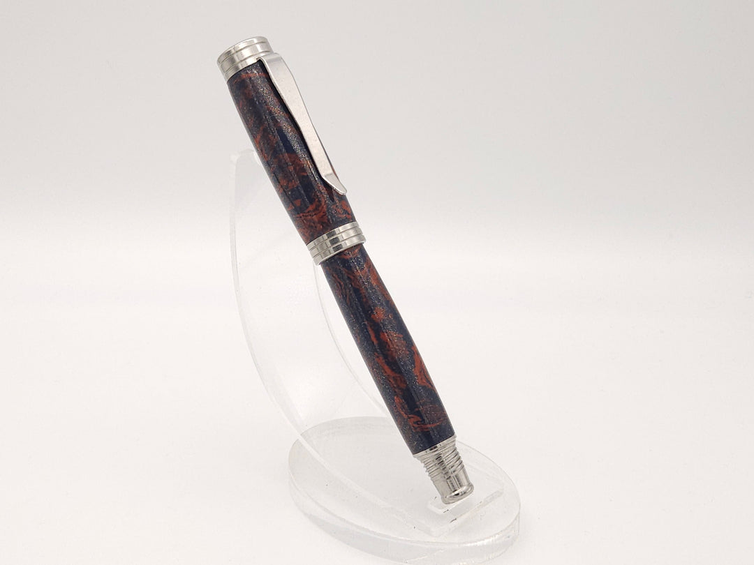 Blue Steel & Copper M3 Desire Rollerball Pen image 2