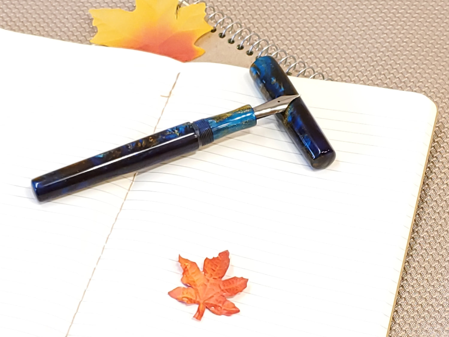 Golden Azure - Acer Model || Bespoke Fountain Pen || Bock 